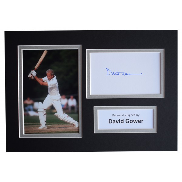 David Gower Signed Autograph A4 photo display Cricket Perfect Gift Memorabilia 
