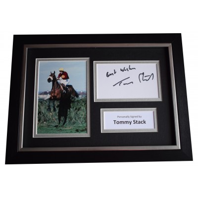 Tommy Stack Signed A4 FRAMED Autograph Photo Display Grand National Red Rum Perfect Gift Memorabilia