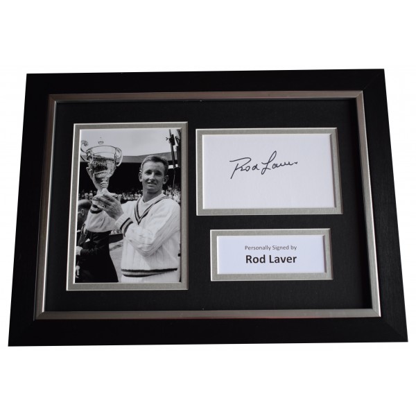 Rod Laver Signed A4 FRAMED Autograph Photo Display Tennis Perfect Gift Memorabilia