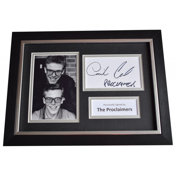 The Proclaimers Signed A4 FRAMED Autograph Photo Display Music Perfect Gift Memorabilia