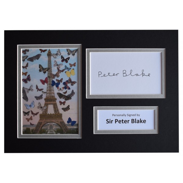 Peter Blake Signed Autograph A4 photo display Beatles Music Artist AFTAL COA Perfect Gift Memorabilia
