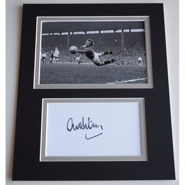 Alex Stepney Signed Autograph 10x8 photo display Manchester United Football Perfect Gift Memorabilia