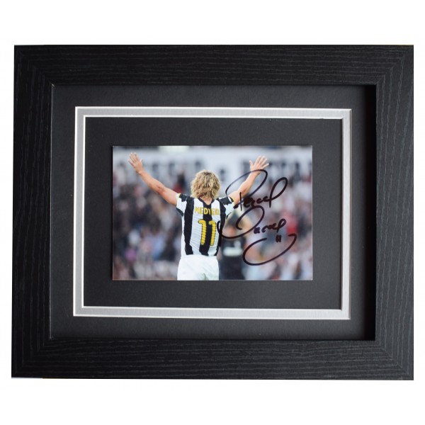 Pavel Nedved Signed 10x8 Framed Photo Autograph Display Juventus COA Perfect Gift Memorabilia		