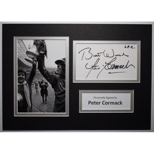 Peter Cormack Signed Autograph A4 photo Mount Display Liverpool Football COA Perfect Gift Memorabilia