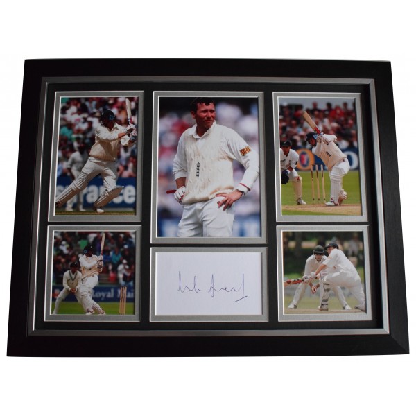 Mike Atherton Signed Framed Autograph 16x12 photo display Cricket AFTAL COA Perfect Gift Memorabilia		
