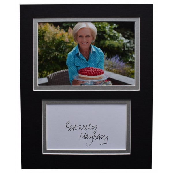 Mary Berry Signed Autograph 10x8 photo display Bake Off TV AFTAL COA  Perfect Gift Memorabilia