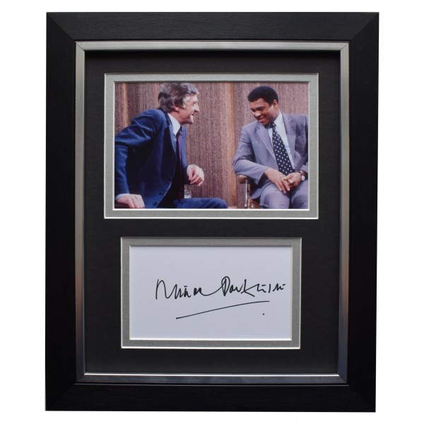 Michael Parkinson Signed 10x8 Framed Autograph Photo Display Chat Show AFTAL COA Perfect Gift Memorabilia		