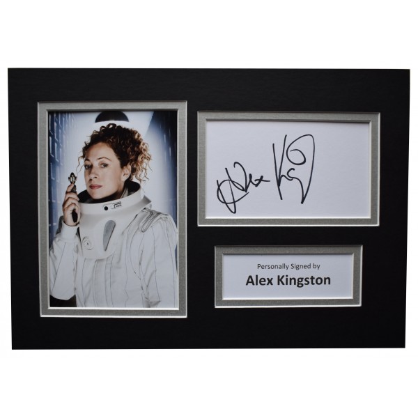 Alex Kingston Signed Autograph A4 photo display Doctor Who TV AFTAL COA Perfect Gift Memorabilia	