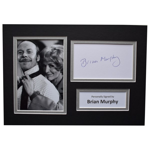 Brian Murphy Signed Autograph A4 photo display George & Mildred AFTAL COA Perfect Gift Memorabilia
