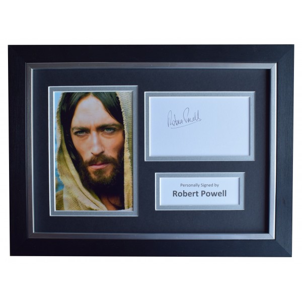Robert Powell Signed A4 Framed Autograph Photo Display Jesus of Nazareth COA Perfect Gift Memorabilia	