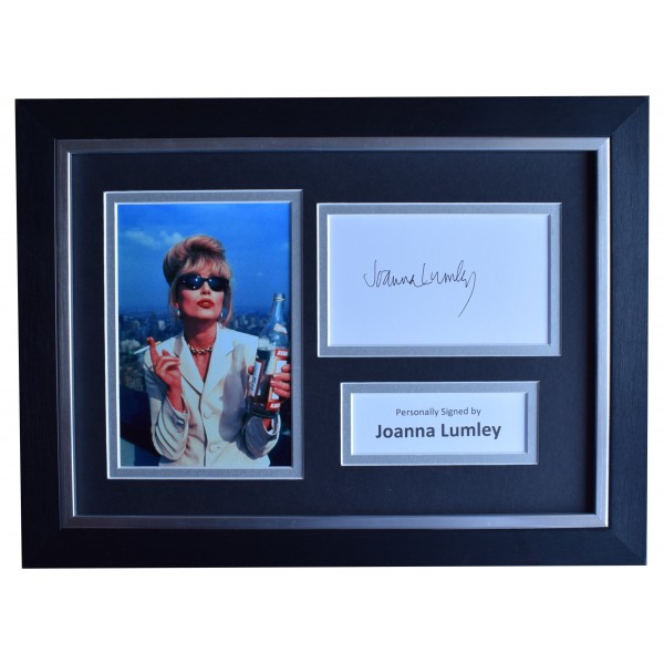 Joanna Lumley Signed A4 Framed Autograph Photo Display AB Fab TV AFTAL COA Perfect Gift Memorabilia	