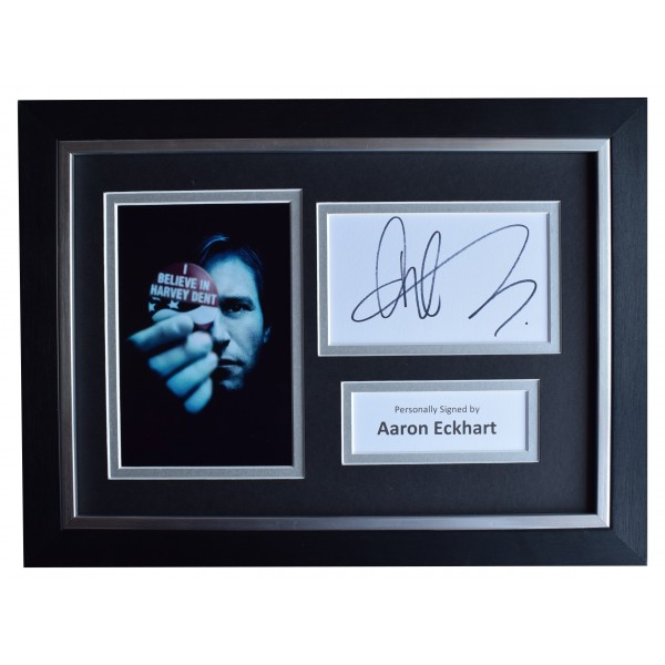 Aaron Eckhart Signed A4 Framed Autograph Photo Display The Dark Knight Film COA  Perfect Gift Memorabilia