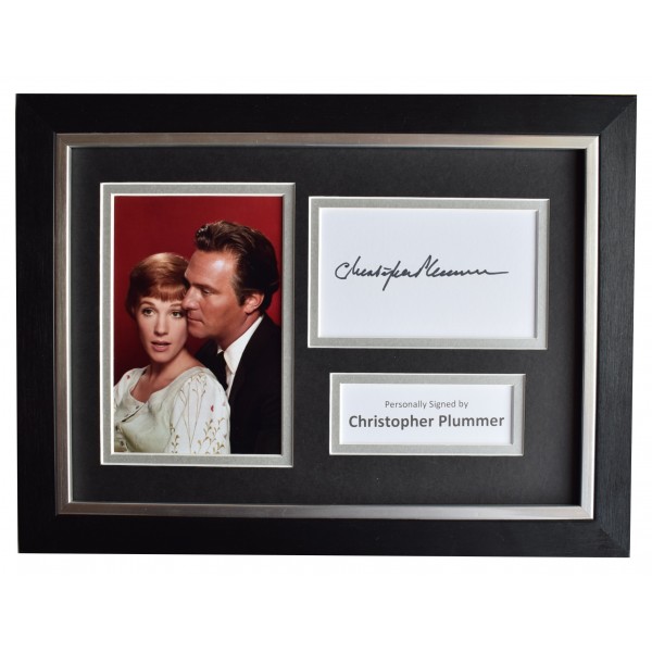 Christopher Plummer Signed A4 Framed Autograph Photo Display Sound of Music COA Perfect Gift Memorabilia		