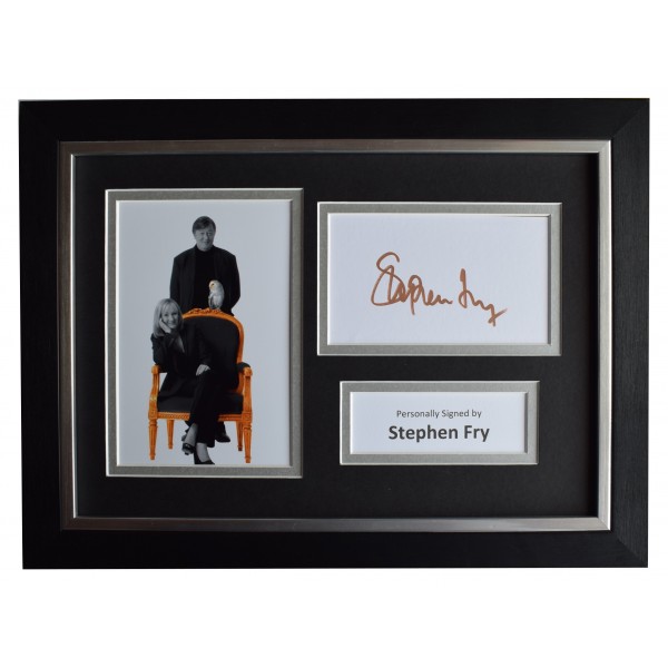 Stephen Fry Signed A4 Framed Autograph Photo Display Harry Potter AFTAL COA Perfect Gift Memorabilia		