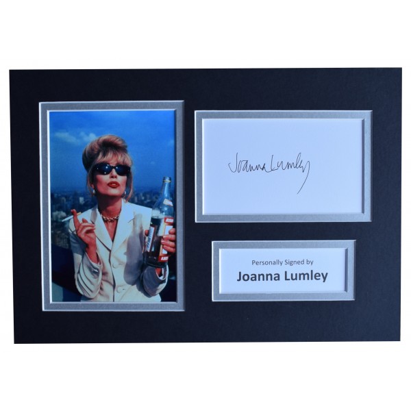 Joanna Lumley Signed Autograph A4 photo display Ab Fab TV AFTAL COA Perfect Gift Memorabilia		
