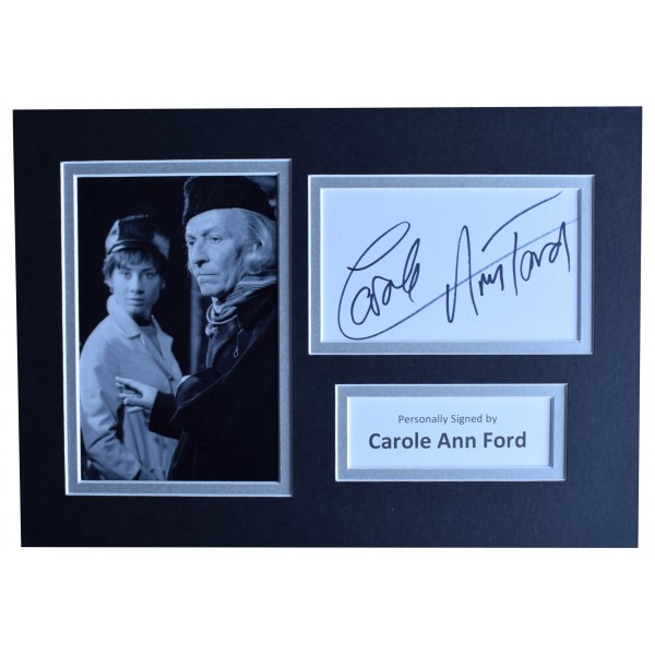Carole Ann Ford Signed Autograph A4 photo display Doctor Who TV AFTAL COA Perfect Gift Memorabilia		