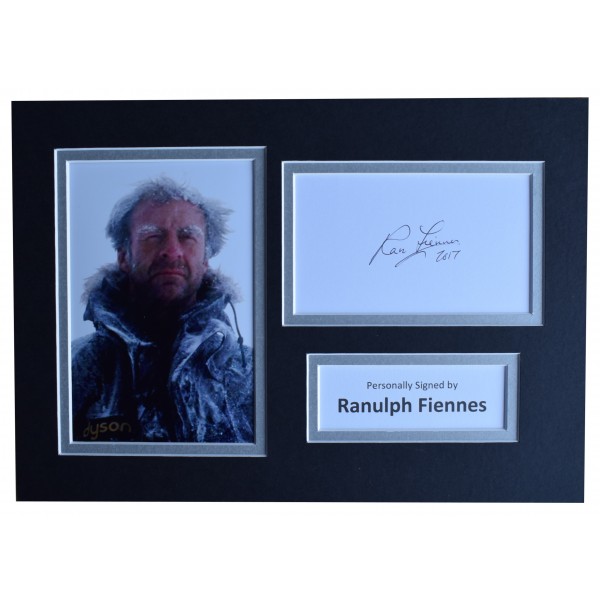 Ranulph Fiennes Signed Autograph A4 photo display Explorer TV AFTAL COA Perfect Gift Memorabilia	