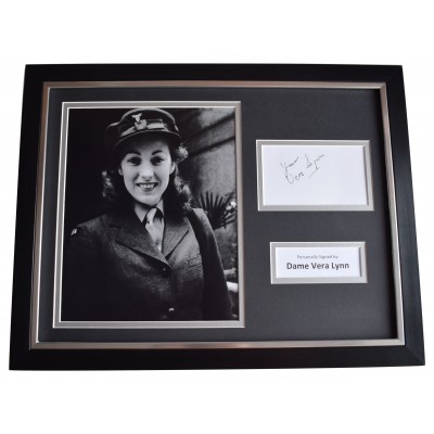 Vera Lynn Signed Framed Photo Autograph 16x12 display World War 2 Music COA  Perfect Gift Memorabilia