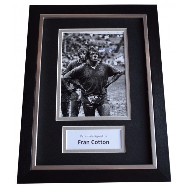Fran Cotton Signed A4 Framed Autograph Photo Display England Rugby Union COA Perfect Gift Memorabilia	