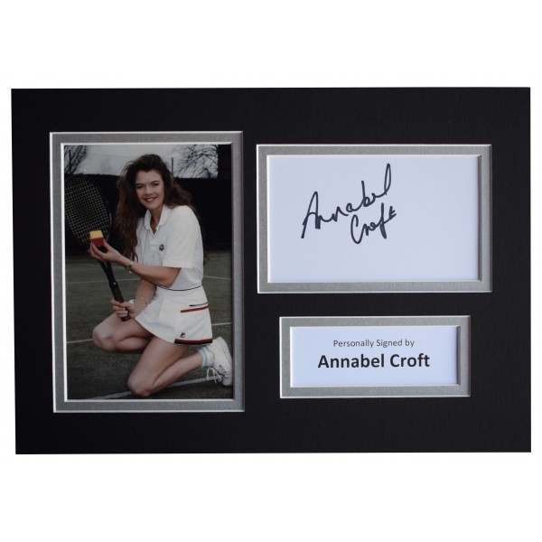 Annabel Croft Signed Autograph A4 photo mount display Tennis Sport COA  Perfect Gift Memorabilia