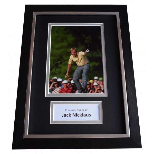 Jack Nicklaus Signed A4 Framed Autograph Photo Display Golf Sport AFTAL COA Perfect Gift Memorabilia	