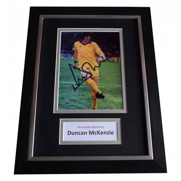 Duncan McKenzie Signed A4 Framed Autograph Photo Display Everton Football COA Perfect Gift Memorabilia
