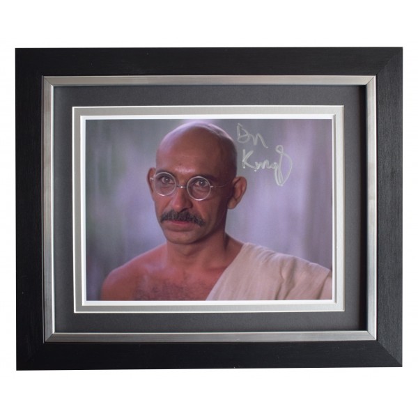 Ben Kingsley Signed 10x8 Framed Photo Autograph Display Ghandi Film AFTAL COA Perfect Gift Memorabilia	