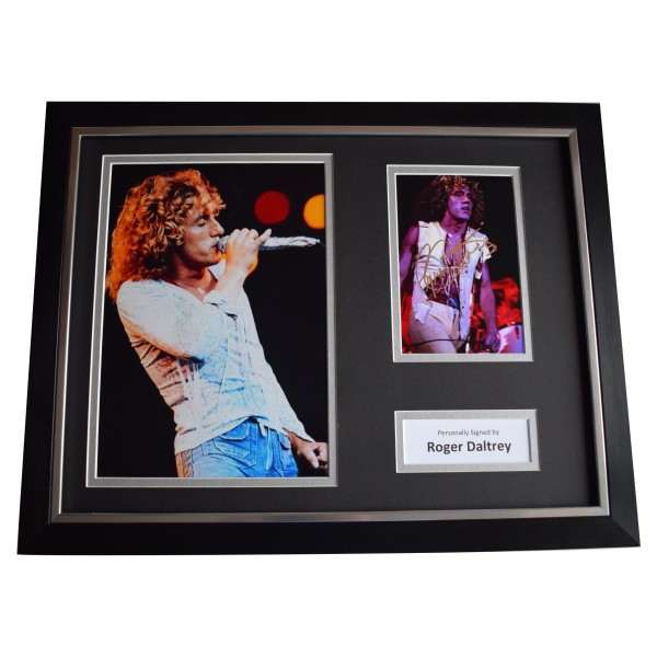Roger Daltrey Signed Framed Photo Autograph 16x12 display The Who Music COA  Perfect Gift Memorabilia	