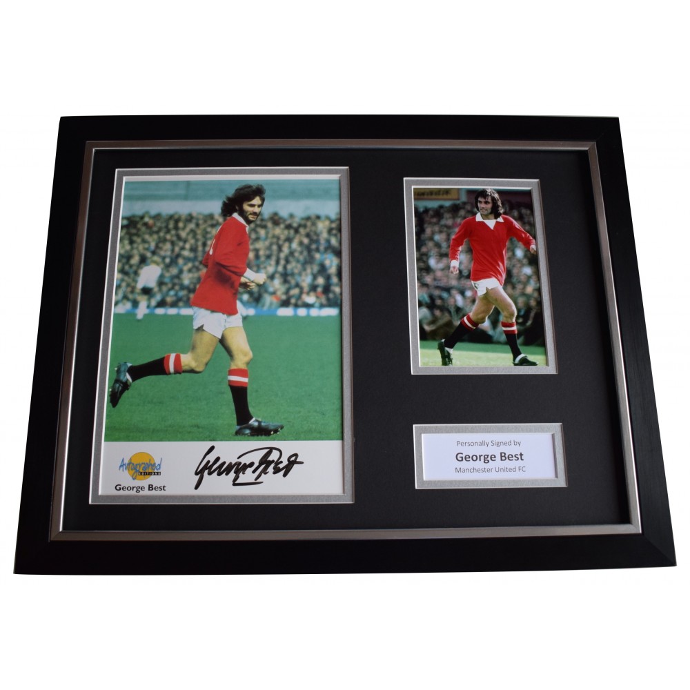 DW George Best Manchester United Autograph Signed 6x4 Photo