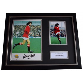 George Best Signed Framed Photo Autograph 16x12 display Manchester United COA Perfect Gift Memorabilia	