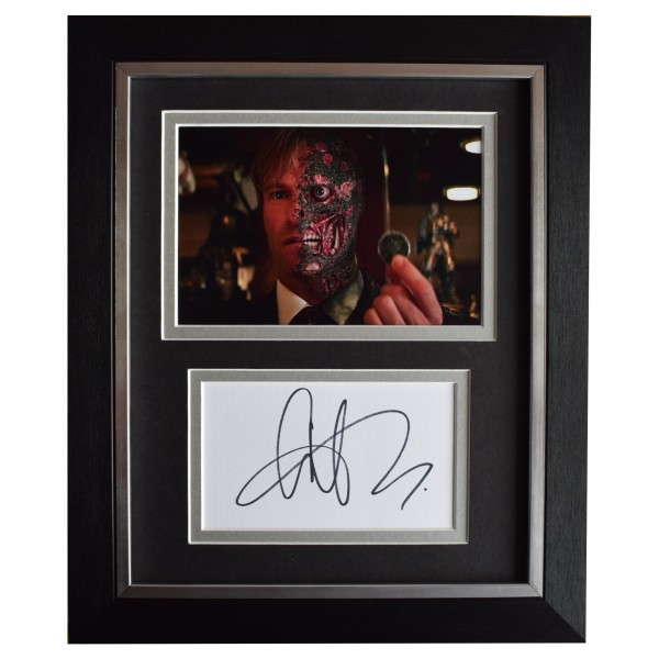Aaron Eckhart Signed 10x8 Framed Autograph Photo Display Dark Knight AFTAL COA Perfect Gift Memorabilia	