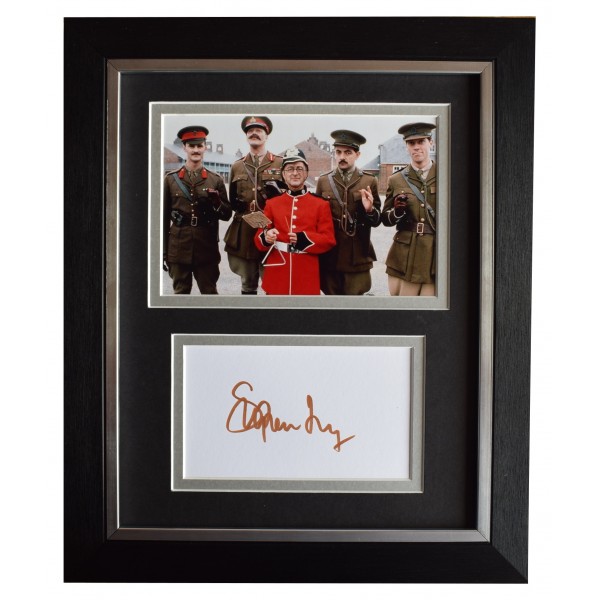 Stephen Fry Signed 10x8 Framed Autograph Photo Display Blackadder AFTAL COA  Perfect Gift Memorabilia	