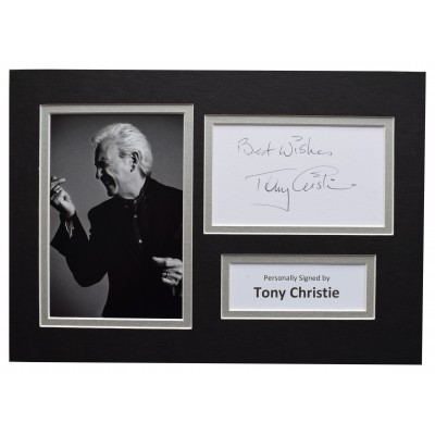 Tony Christie Signed Autograph A4 photo display Music Memorabilia AFTAL COA Perfect Gift Memorabilia	