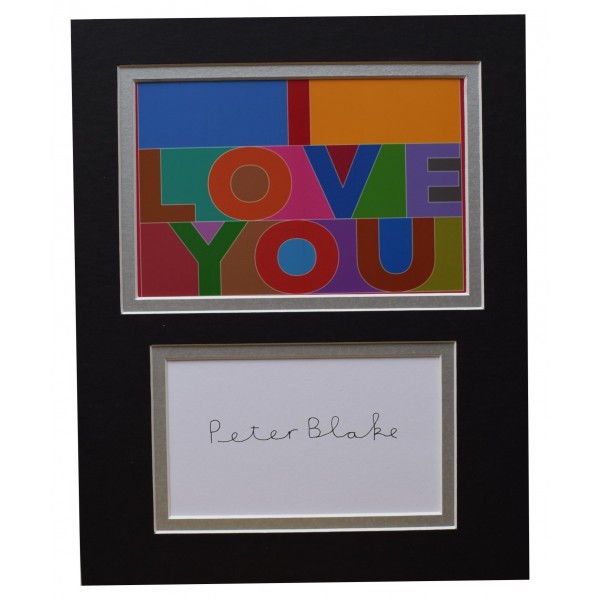 Peter Blake Signed Autograph 10x8 photo display Pop Artist AFTAL COA Perfect Gift Memorabilia	