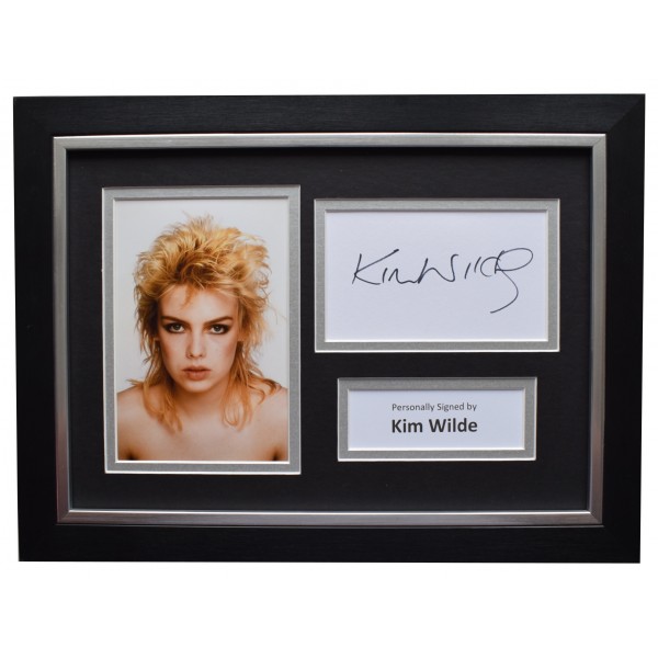 Kim Wilde Signed A4 Framed Autograph Photo Display Music Memorabilia AFTAL COA Perfect Gift Memorabilia	