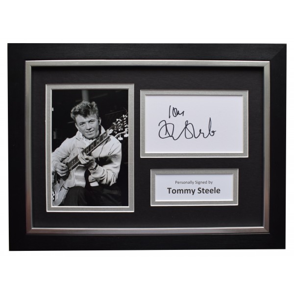Tommy Steele Signed A4 Framed Autograph Photo Display Music Memorabilia COA Perfect Gift Memorabilia