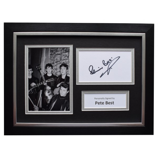 Pete Best Signed A4 Framed Autograph Photo Display Beatles Music Memorabilia COA Perfect Gift Memorabilia	