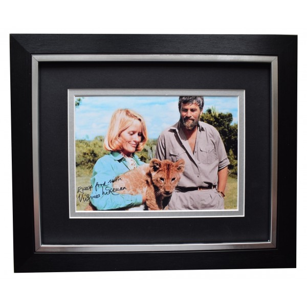 Virginia McKenna Signed 10x8 Framed Autograph Photo Display Born Free COA  Perfect Gift Memorabilia