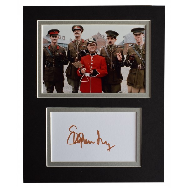 Stephen Fry Signed Autograph 10x8 photo display Blackadder TV AFTAL COA Perfect Gift Memorabilia		