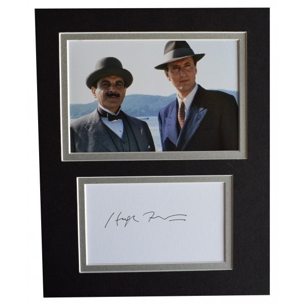 Hugh Fraser Signed Autograph 10x8 photo display Poirot TV AFTAL COA  Perfect Gift Memorabilia	