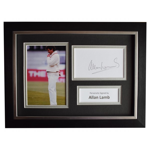 Allan Lamb Signed A4 Framed Autograph Photo Display England Cricket AFTAL COA Perfect Gift Memorabilia
