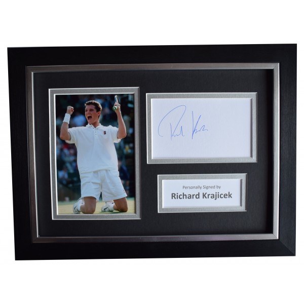 Richard Krajicek Signed A4 Framed Autograph Photo Display Tennis AFTAL COA Perfect Gift Memorabilia			