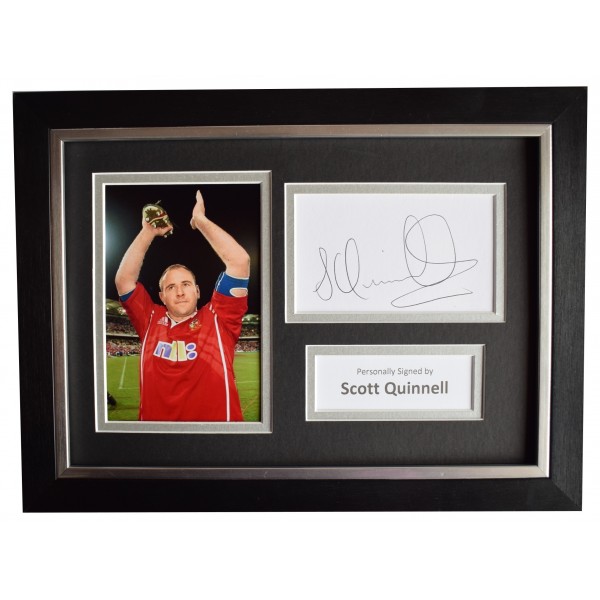 Scott Quinnell Signed A4 Framed Autograph Photo Display Rugby Union Wales AFTAL Perfect Gift Memorabilia