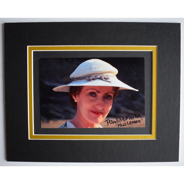 Pauline Moran Signed Autograph 10x8 photo display Poirot TV AFTAL COA Perfect Gift Memorabilia	