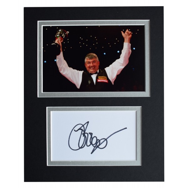 John Parrott Signed Autograph 10x8 photo display Snooker Sport AFTAL COA