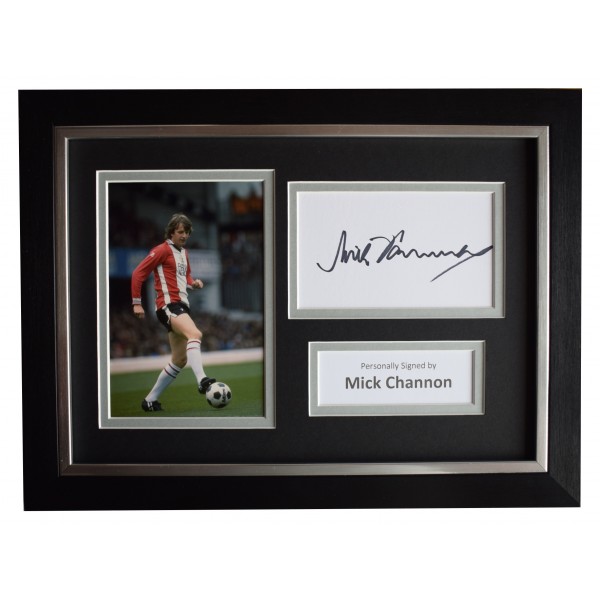 Mick Channon Signed A4 Framed Autograph Photo Display Southampton AFTAL COA