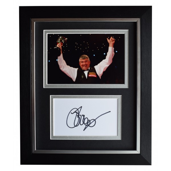 John Parrot Signed 10x8 Framed Autograph Photo Display Snooker COA