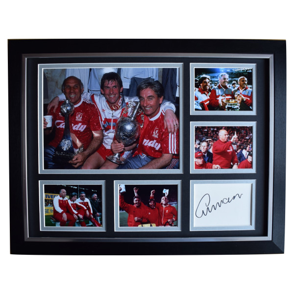 Ronnie Moran Signed Autograph 16x12 framed photo display Liverpool Football COA Perfect Gift Memorabilia			
