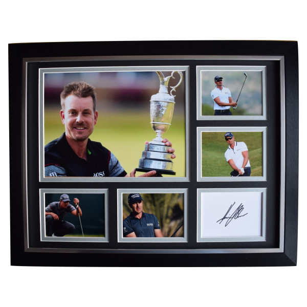 Henrik Stenson Signed Autograph 16x12 framed photo display Golf Sport COA Perfect Gift Memorabilia	
