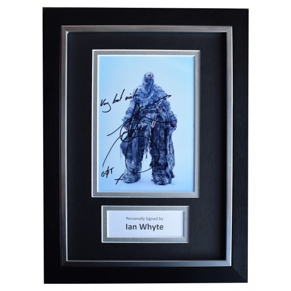 Ian Whyte Signed A4 Framed Autograph Photo Display Game of Thrones TV AFTAL COA  Perfect Gift Memorabilia